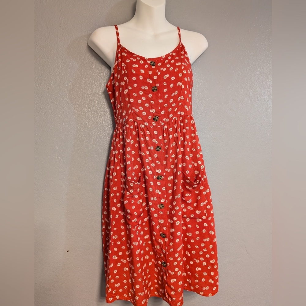 NWT Pink Rose dress printed size medium
